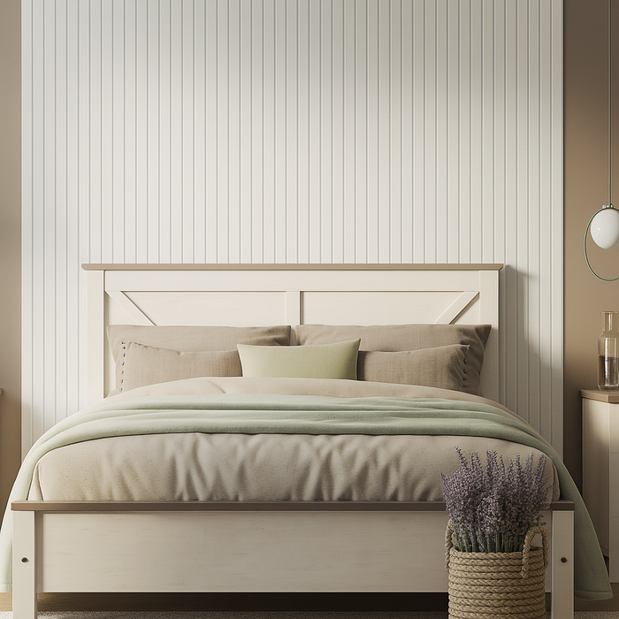 Panel Haus White Colour Wide Slat Panel - 240cm x 60cm