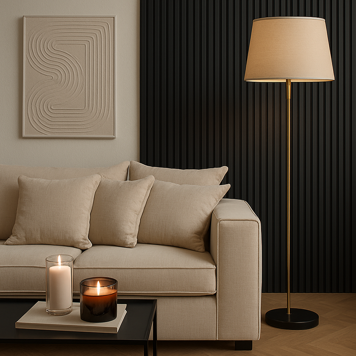Panel Haus Black Oak Acoustic Slatted Wood Wall Panels- 240cm x 60cm