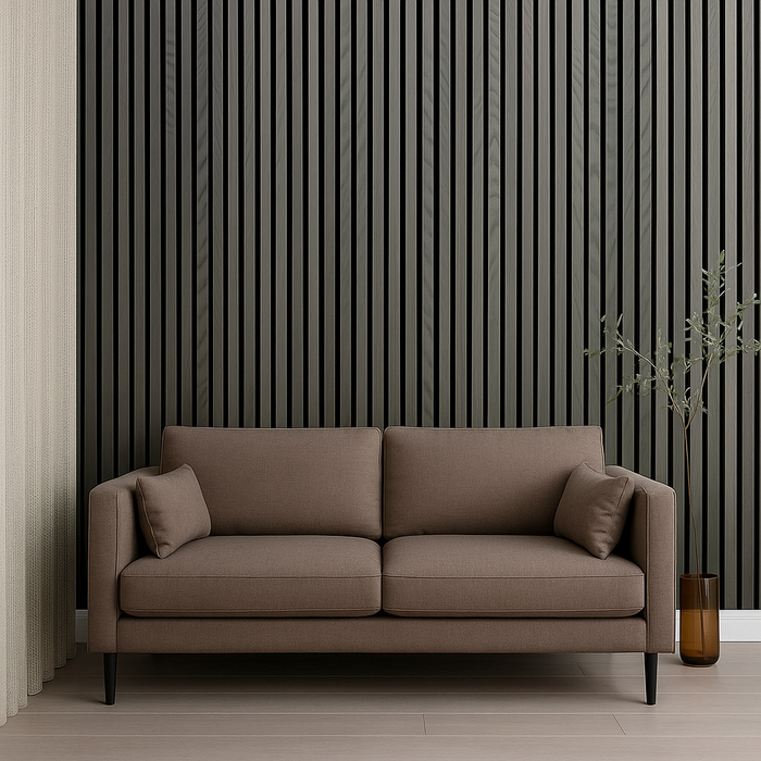 Panel Haus Grey Oak Acoustic Slatted Wood Wall Panels- 240cm x 60cm