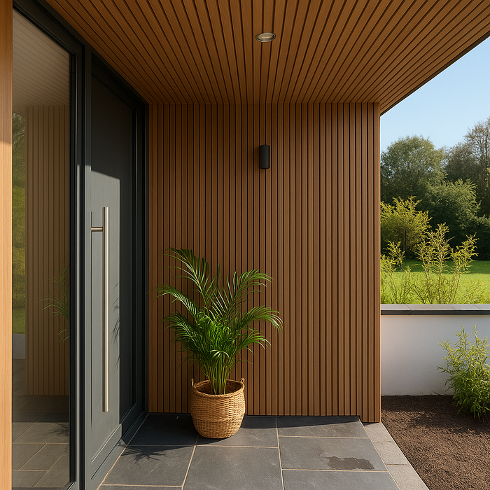 Panel Haus Exterior Oak Slat Wall Panel – Waterproof, UV‑Resistant 290 × 19.2 cm