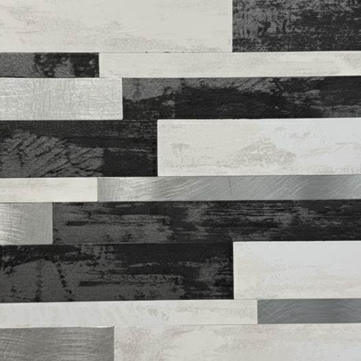 Panel Haus Self Adhesive Wall Tiles - Slate, Chrome and Washed 30cm x 30cm (10 pack)