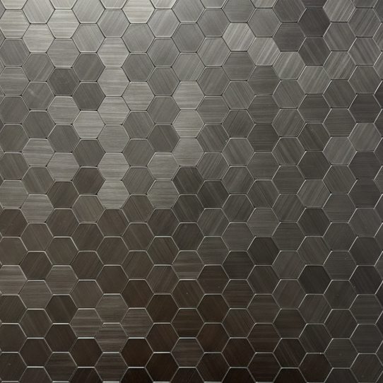 Panel Haus Self Adhesive Wall Tiles - Mini Hexagon Black 30cm x 30cm (10 pack)