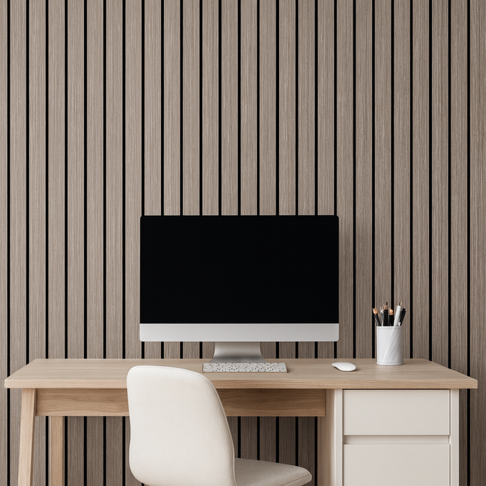 Panel Haus Grey Oak Wide Slat - 240cm x 60cm