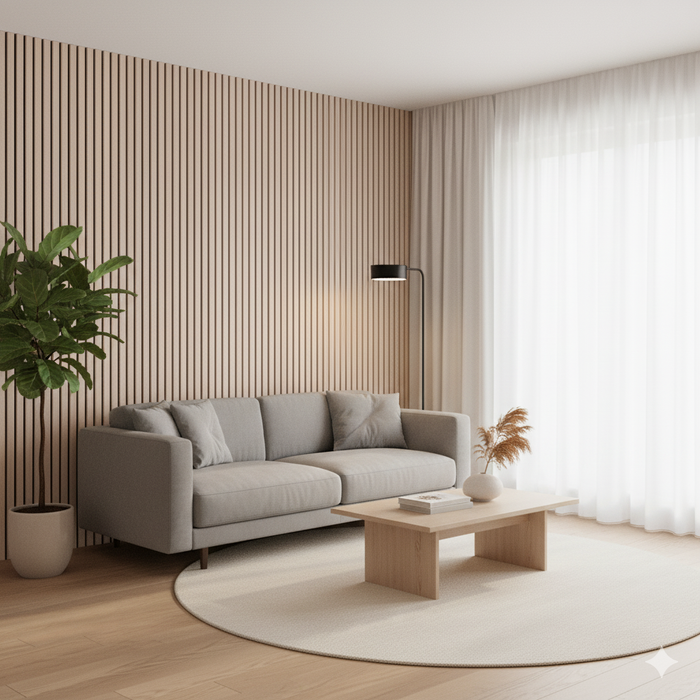 Panel Haus Premium 3-sided Wood Veneer Oak - 240cm x 32cm (2 pack)