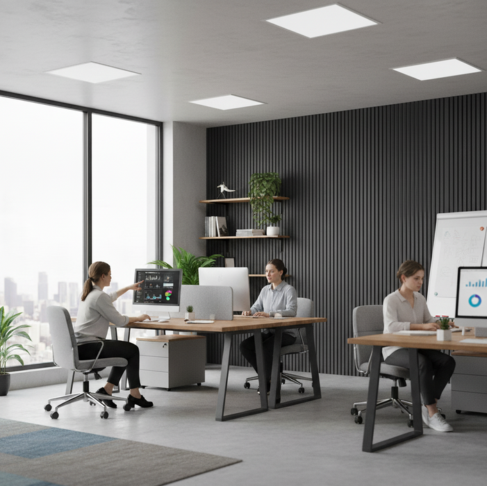 Panel Haus Colour Grey Slat Panel - 240cm x 32cm (2 pack)