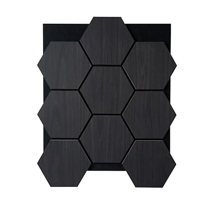 Panel Haus Black Oak Hexagon Wall Panel - 70cm x 60cm