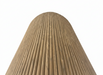 Wooden flexible wall panel with a ribbed texture on a white background