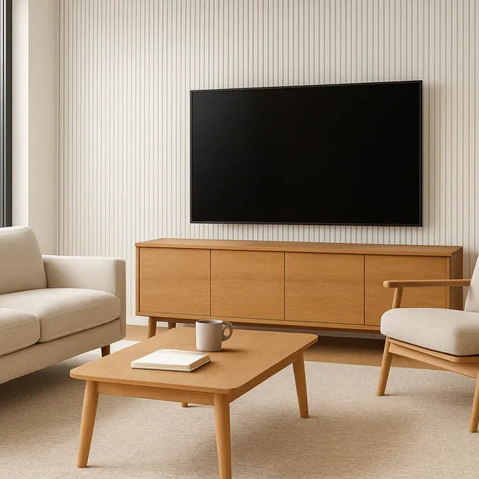 Panel Haus Colour White Slat Panel - 240cm x 60cm